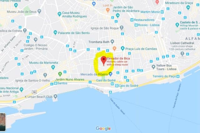Carte localisation Quartier Bica
