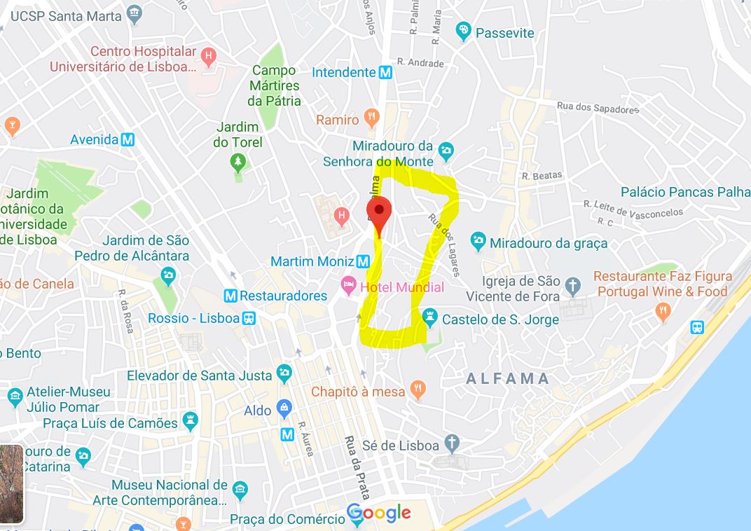 Carte localisation Quartier Mouraria